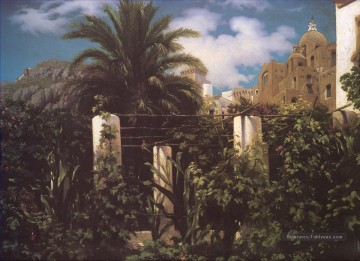 Leighton Peintre - Jardin d’une auberge Capri académisme Frederic Leighton